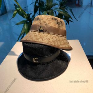 Wide Brim Hats Bucket Hats Luxury Designer Bucket Hat Letter Two Tone Metal Cowhide Printed Stitching Bucket Hat Mens and Womens Portable Sun Hat Pure Goodness