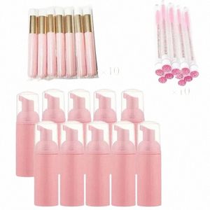 30pcs/set Foaming Bottle Dispenser Skin Brush 60ML Eyel Makeup Cleanser Soap Care Tools extensi Plastic Pump Bottles 61DX#