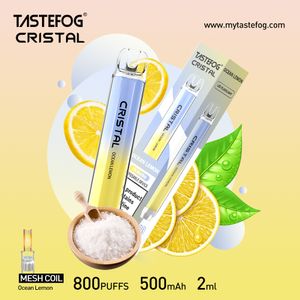 EU Hot Seller Tatsefog Crystal 800 Puff Einweg -Vape -Großhandel Mesh Spule 2ml Vape