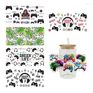 Window Stickers Gamer Life Wraps UV DTF Prints för 16oz Libbey Glasses Bottles Cup Can DIY Waterproof D12488