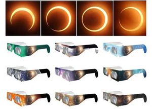 Óculos de sol Solar Eclipse Gear 6/12 Pcs Bloqueio UV Visão de Segurança Cor Sol Imagem Impressão Papel H240316