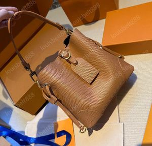 НОВИНКА 2024, женская роскошная дизайнерская средневековая сумка-ведро, женская сумка, сумка на плечо, сумки через плечо, сумка для покупок, оригинальная фурнитура, съемный плечевой ремень с логотипом