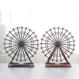 Figurki dekoracyjne Ferris Wheel Małe ozdoby żelaza Model domowy dom do sypialni mebli europejskie kreatywne dekoracje