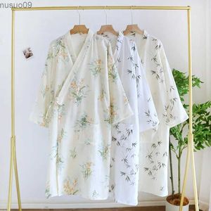 Домашняя одежда японское платье кимоно весна/лето женская хлопчатобумажная ткань тонкая летняя ванная комната пижама для бандона 2403