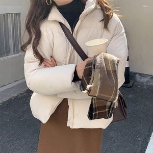 Women's Down Student Warm Casual Bread Jacket Female Stand Collar Thickened Loose Cotton Winter Long Sleeve Rac