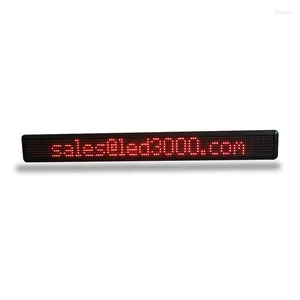 Relógios de parede Alta Qualidade Informações Monocromáticas Controle Remoto Neon Led Display Vermelho Rolling Sign P7.62 Semi Outdoor