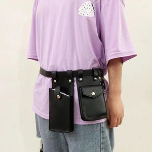 Поясные сумки, поясная сумка для женщин, 2024, 2 предмета, тактическая уличная одежда, забавная упаковка, женская сумка через плечо в стиле панк, брендовая сумка через плечо для телефона