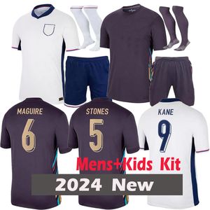 2024 Soccer Jersey Kane Grealish Rashford Bellingham Saka Foden Englands Grealish Kane Football Shirt Rice Cole Palmer Walker Gallagher Uniform Mens Kids Kit