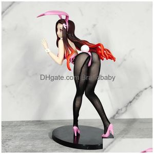 Zabawa dekompresyjna 25 cm Demon Slayer Kamado Nezuko Bunny Girl Y Figure Kimetsu No Yaiba Action Japanse ADT Model Drop dostarczenie zabawek gi dhqdg