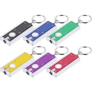 Keychains Mini Flashlight LED Keychain Light Box Type Key Chain Lights Keyring Creative Gifts 4.23 s ring