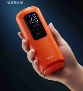 Kontrol YouPin wo turuncu araba şişme pompa elektrikli bisiklet mini dijital ekran otomatik şarj durdurma g01 aşırı gece mavi