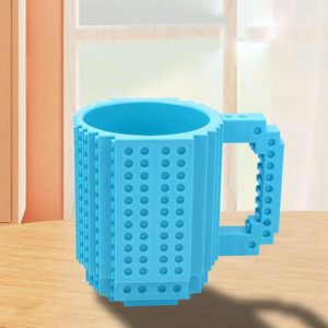 Mugs Building Blocks Cup DIY Creative Coffee Drinkware Portable Cute Milk Tumbler Birthday Gifts For Friends