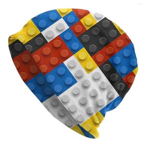 Beralar Kafa Beanes Beanies Sonbahar Bahar Şapkaları Mondrian Bloklar de Stijl Modern Sanat İnce Bonnet Yatık Kapakları Erkek Kadın Kulaklıkları