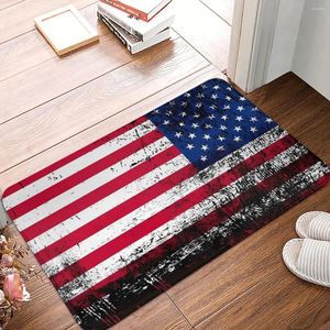 Badmattor amerikansk flagg golvmatta för dusch hem ingången retro snabb torr badrum matta sammet mjuk anti slip toalett