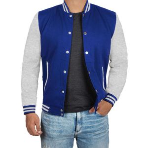 Decrum Varsity Jacket - High School Letterman Bomber Style Fleece Baseball Jackets for Men