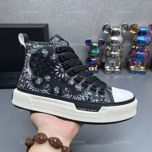 Luxury Glitter Stars Court Low Sneakers Designer Am Men Five Pointed Star Bone High Shoes Calfskin Combing Fashion Electric Show Fanbu Canvas Casual Shoes Storlek 40-45