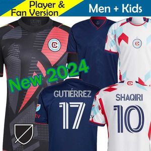 23 24 24 Chicago Major League Soccer Jersey Fire FC MLS Men Training 2024 Home Away Biały bramkarz GK Black Shaqiri Gutierrez Jairo Torres Koszulki piłkarskie Ki