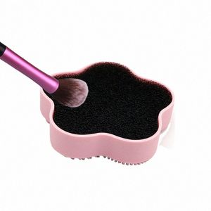 Silice Makeup Brush Cleaner Wing Cosmetic Foundati Brush Scrubbing Pad Wet and Silice Cleaning Pad Scrubber Tool I0HG#