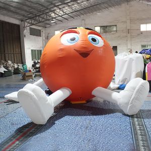 6 mh (20 stóp) z hurtową dmuchawą Piękne nadmuchiwane postacie balonowe zabawki giganta Orange Man Cartoon Model do reklamowej zabawki
