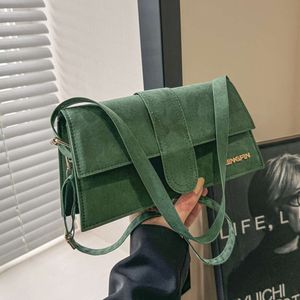 Kaufen Sie günstiges Wildleder ist in diesem Jahr 2024 beliebt. Neue frühe Winter-Damentasche mit lässiger und einfacher Textur, Einzelschulter-Crossbody-Unterarm-Damentasche