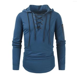 Erkek Hoodies İlkbahar ve Sonbahar Düz Renkli Zip Cep Sporları Sokak Giyim Kapüşonlu Sweatshirt Büyük Boy Dış Giyim Gençlik