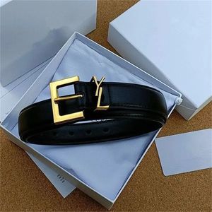 Luxury Designer Belts For Womens Buckle Fashion Genuine Leather Women Belts For men Letter Gold Silver Brown Buckle Wide 2.8cm With box