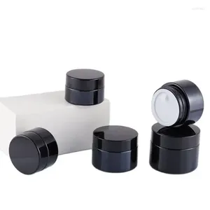 Storage Bottles 20g 30g 50g Glass Cream Jar Pots Black Eye Container Skin Care Box Refill Cosmetic Face Lotion Bottle 10pcs