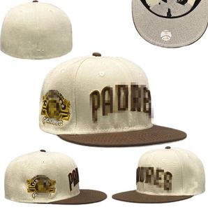 Męskie padres baseballowe dopasowane wielkość kapelusze la snapback hats World Serie