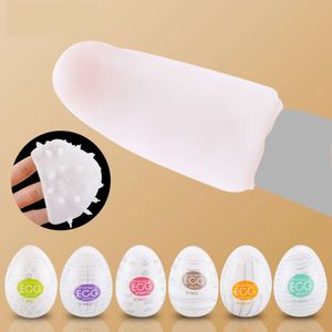 Masturbators Male Masturbation Egg Stimulerande penis Massager Silikon Sträcklig Masturbator Sexleksaker för män Masturbation Cup grossist