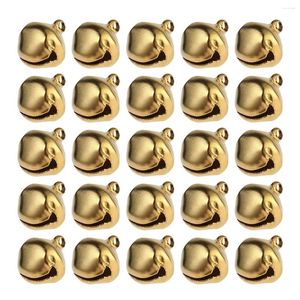 Articoli per feste WINOMO 100 pezzi 12 mm Jingle piccole campanelle Natale Natale Decorazione di nozze Perline Risultati di gioielli Ciondoli (Oro)