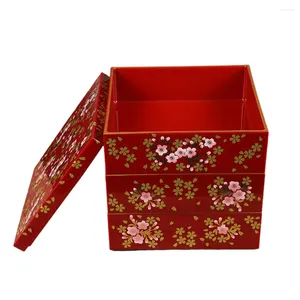 Servis japansk sushi -bricka: Lunch Carrier 3 Tiers Storage Organisation Container Candy Box Snack Serving Tray med