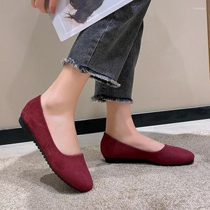 Buty swobodne mokasyny kobiety Spring Fashion Light Flat For Fkiow Silp On Woman Office Work Plus Size 43