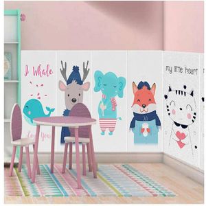 Adesivi murali Adesivo animali carini Camera dei bambini per bambini Decorazione domestica Carta da parati rimovibile Soggiorno Camera da letto murale