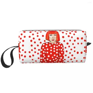 Storage Bags Custom Yayoi Kusama Abstract Art Travel Cosmetic Bag For Women Makeup Toiletry Organizer Ladies Beauty Dopp Kit