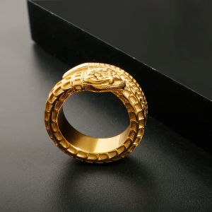 Змеиное кольцо, 14-каратное желтое золото, текстура, геометрическая металлическая водонепроницаемая змея, кольца на палец, модные аксессуары, ювелирные изделия 2024