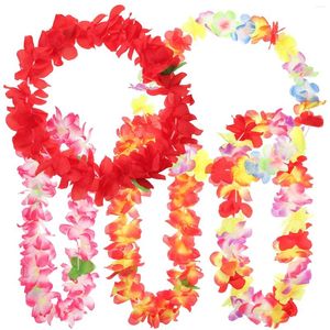 Dekorativa blommor klä upp tropiska Luau Party Favors Beach Hula Dance Neck Loop Costory Garland
