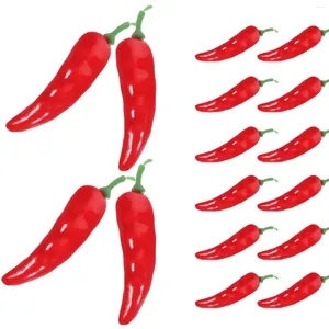 Dekorativa blommor 20st mini Artificial Chili Pepper Decors Fake Simulation Pography Props Peppers 2024