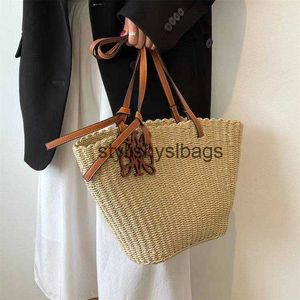 Cross Body Handmade woven tote bag with vegetable basket straw large capacity handbag casual pairing beach vacation H240323