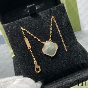 Natural Stone Pendant Billiga hängsmycken klöver halsband Enkla halsband kedja pendent guldkedjor för kvinnor länkar länkar gldn smycken guld designer smycken juveler