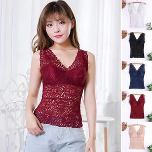 Camisoles & Tanks Trendy Camisole Top Skeleton Breathable Women Lace Floral Bralette All-Match Tank Inside Wear