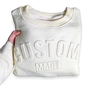 Giyim Üreticileri Özel 3D Kabartmalı Erkek Hoodie Crewneck Sweatshirt
