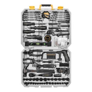 DEKOPRO Kit da 218 Pezzi, Riparazione Auto Professionale per Proprietario di Casa, Set di Utensili Manuali per la Casa Generale Pinza, Set di Bussole per Cacciavite, con Custodia Portatile