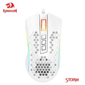 Redragon Storm M808 USB Wired RGB Gaming Ultralight Honeycomb Mouse 12400 DPIプログラム可能なゲームマウス