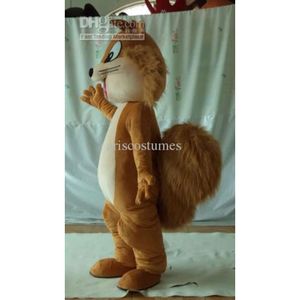 Maskot Kostümleri Yeni Yetişkin Cadılar Bayramı Noel Squirrel Mascotte Karikatür Peluş Süslü Elbise Maskot Kostüm