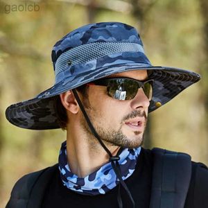 Wide Brim Hats Bucket Hats Summer Mens Breathable Sun Hat Outdoor Travel Fishing Hiking Hat Sunscreen Fisherman Bucket Hat Wide Brim Mens Hat UV Protection 24323