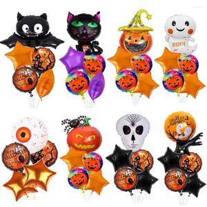 Party Decoration Props Halloween Balloon Fashion Inflatable Aluminum Film Pumpkin Witch Balloons DIY Foil