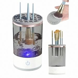 Electric Makeup Brush Cleaner Machine 3-i-1: USB-laddning, automatisk kosmetisk borste snabbmitten för torrstädning 57oa#