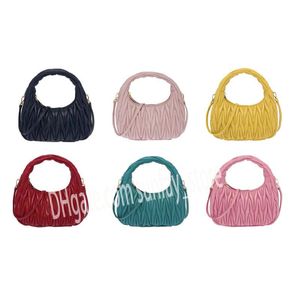 MIIS Wander Matelasse Nappa Leather Hobo Bag Sholdled Bag Luxury Crossbody Handbag Women Wallet Mens Pureses Pleated Form Clutch Bag Cross Body Pursesデザイナーバッグ