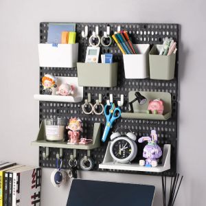 Racks Creative Hole Board Rack Studentenwohnheim Schreibtischoberfläche PunchFree Wandhaken Wohnzimmer Schlafzimmer Bett HeadStorage Finishing Rack