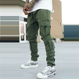 2024 New Men Cargo Joggers Pocket Sweatpants Casual Male Sportswear Hip Hop Harem Pants Slim Fit Trousers Man